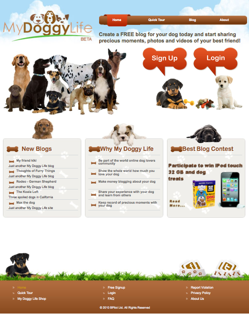 My Doggy Life website