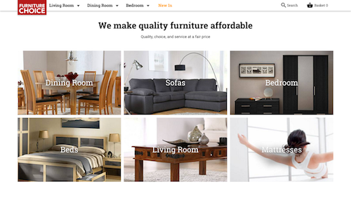Furniture Choice website