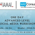 Social Media workshop for Brands in Delhi and Mumbai in October