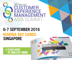 4th Customer Experience Management Asia Summit 2016 banner