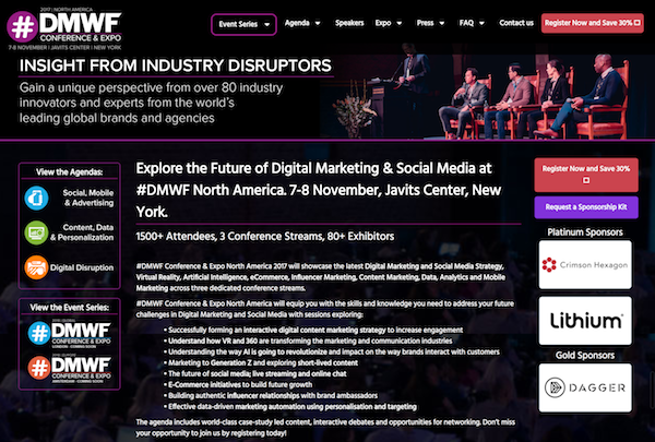 DMWF Conference & Expo North America (New York) 2017 website image