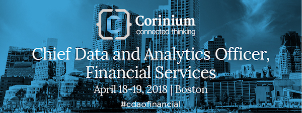 Chief Data & Analytics Officer, Financial Services 2018 banner