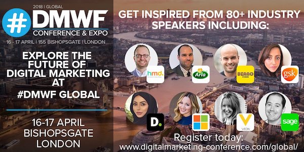 DMWF Expo Global ? Digital Marketing World Forum London 2018 banner 600x300