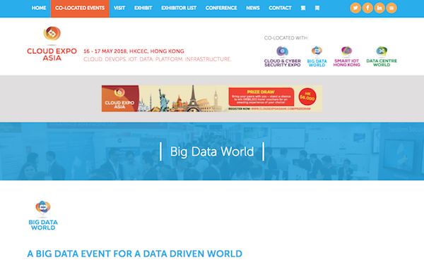 Big Data World, Hong Kong 2018 website image 600x403