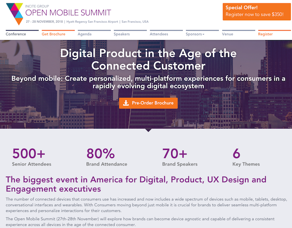 The Open Mobile Summit USA 2018 website image