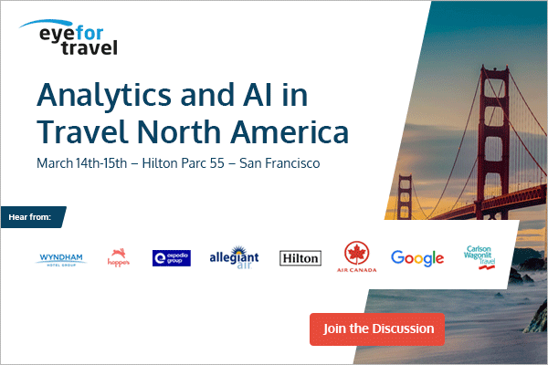 EyeforTravel Analytics & AI In Travel North America 2019 banner 600x400