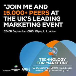 Technology for Marketing 2019 banner and logo 300x300