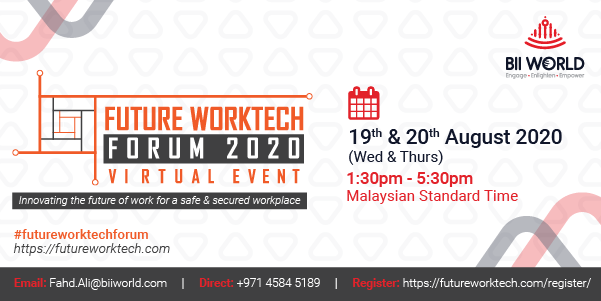 BII World logo and Future Worktech Forum 2020 banner 600x300